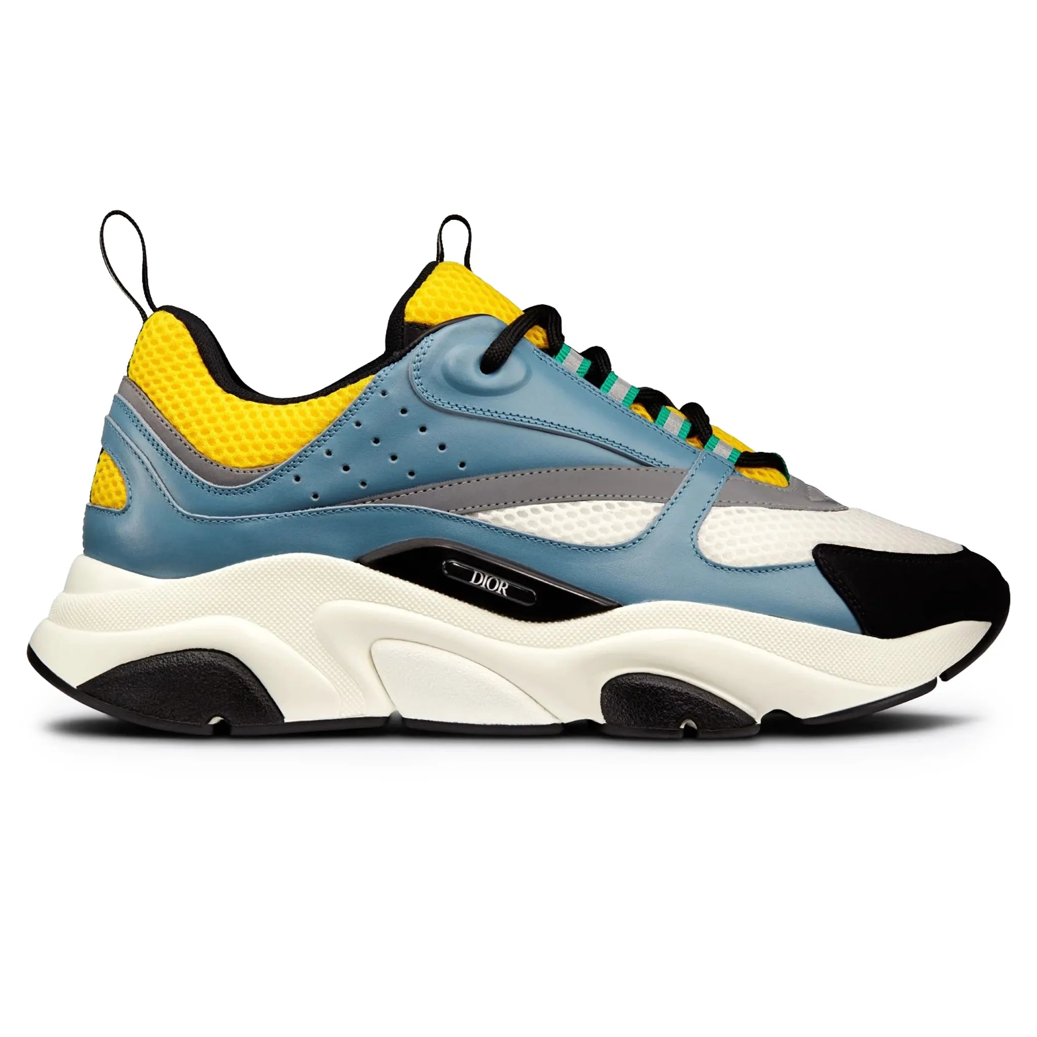 Side View of Dior B22 Blue Yellow Trainer 3SN231ZCQ_H561